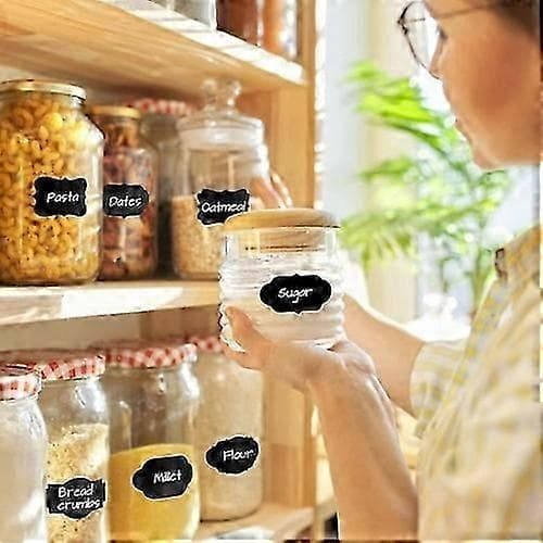 Keittiötarrat, 2 kpl, PVC, 300 tarraa, musta tyyli3278