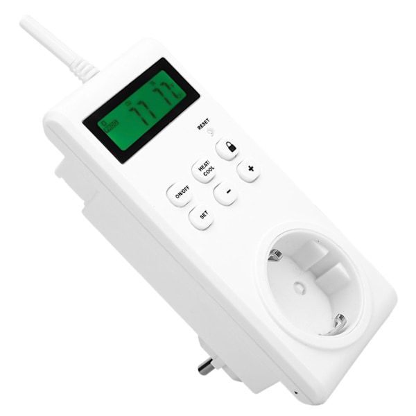 TS-3000 Lämpötilansäädin LCD Termostaatti Langattomalla Pistorasialla Huoneen Jäähdytykseen Lämmitykseen EU 230V 16A 50Hz 3680W Maksimi
