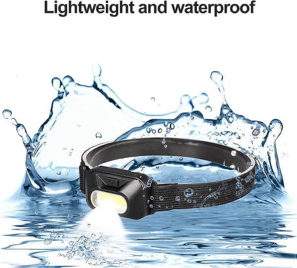 Hodelykt, lommelykt, LED-hodelykt (babyblå), belysningshodelykt, kraftig LED-hodelykt, profesjonell hodelykt, barnehodelykt, natthodelykt
