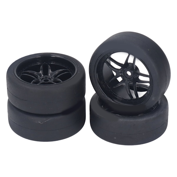4st RC-däck Stark buffrande Slitstarka Stabil Slitstarka RC-hjuldäck Passar för TAMIYA TT01 TT02 XV01 94122 1/10 RC-bilar Svart