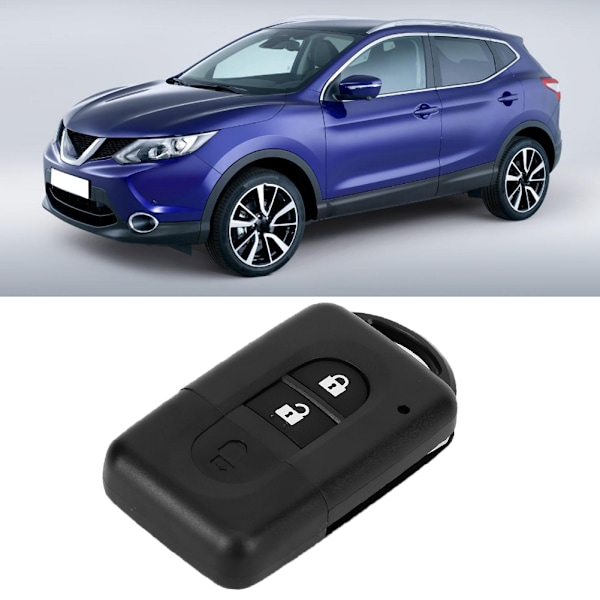 2-knaps fjernbetjeningsskal, udskiftning af låg passer til Nissan Qashqai X Trail