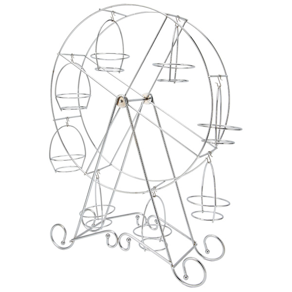Pariserhjul Cupcake Stativ 8 Kopper Dessertbærer Displayholder for Restauranter Dessertbutikker Temafest