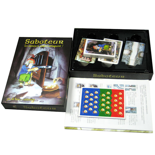 Saboteur Brädspel Version 1 + 2 Dwarf Gold Mine Card Game Roligt Saboteur Duel Brädspel