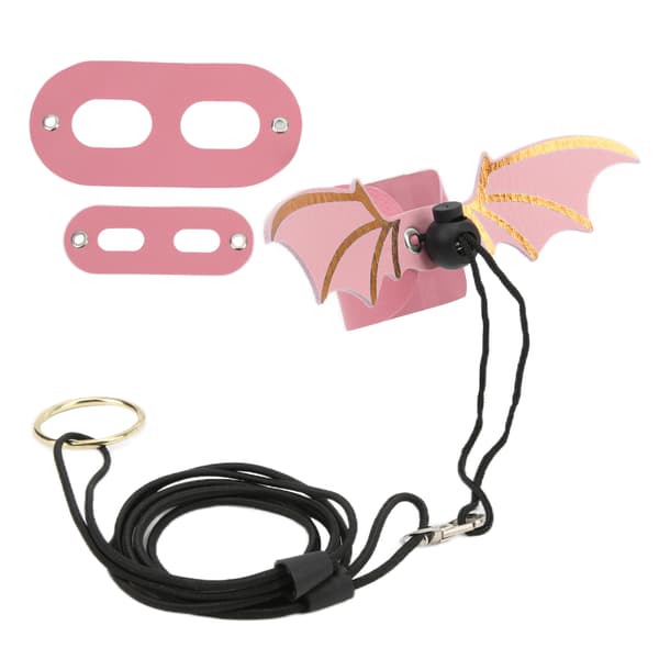 Adjustable Lizard Leash Bearded Dragon Harness Soft for Reptiles Small Pets Pink