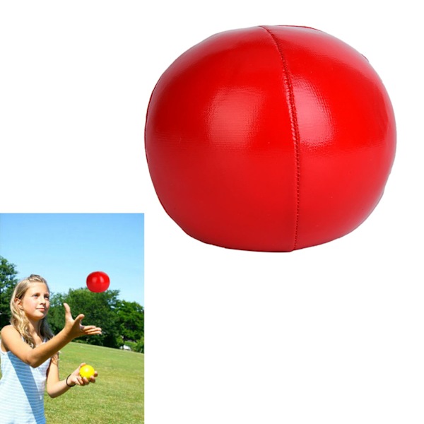 3 st PU Jongleringsbollar Clown Jongleringsboll Set för Nybörjare & Proffs (röd)