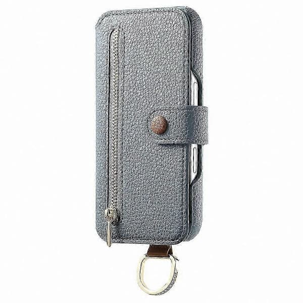 Galaxy A33 5G Läderfodral med Handledsrem, Kortfack och RFID-blockering Blue