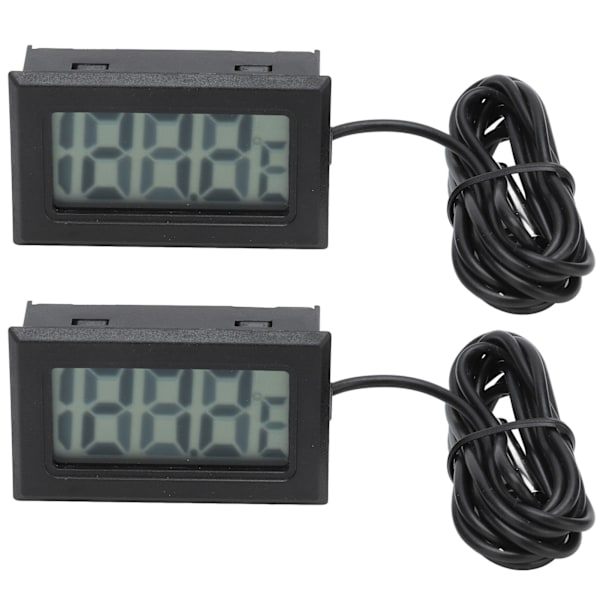2 stk elektronisk digital termometer termostat temperaturmåler 2s Opdatering med ProbeBlack