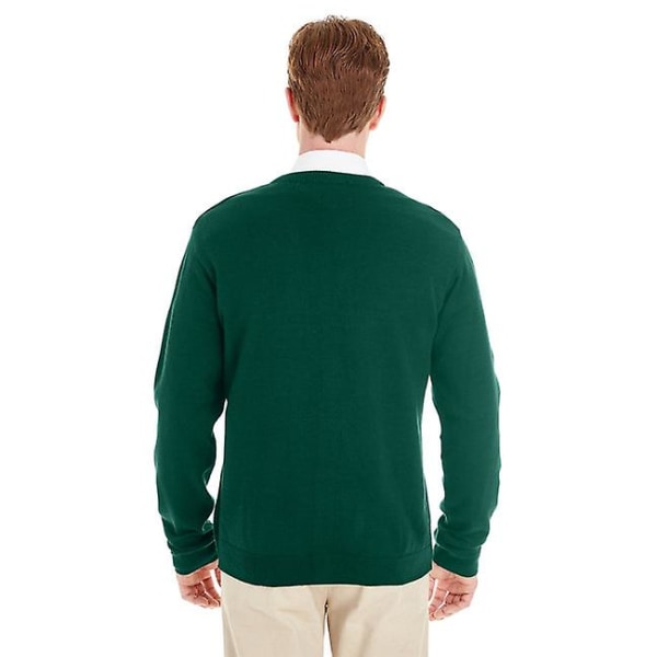 Harriton mænds Pilbloc V-hals cardigan sweater med knap Black XS