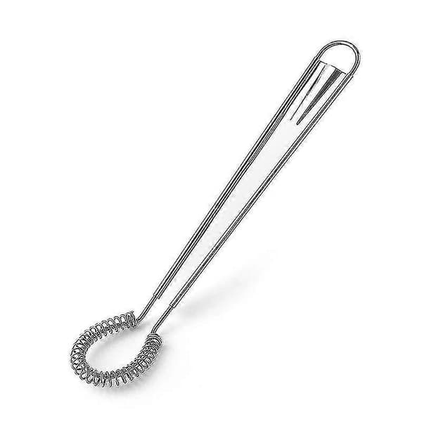 Eggvisp Manuell Flat Mini Line Eggvisp Fjærmikser Saus Melk Kaffe Mikseverktøy 1 Stykke Sølv[LD]