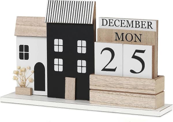 Kalenderkube Tre skrivebord evighetskalender - Skrivebordskalender Blokkeringsplanlegger Måned Uke Datovisning Trekalender Evig kalender