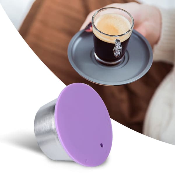 Reusable Refillable Stainless Steel Coffee Capsule Cup Fits for Dolce Gusto Coffee Maker Purple
