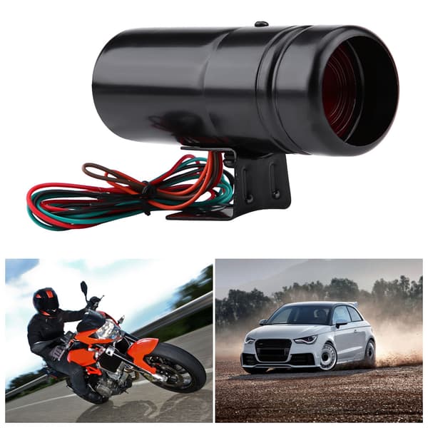 11000 RPM Car Motorcycle Adjustable Red LED Tachometer Gauge Shift Light