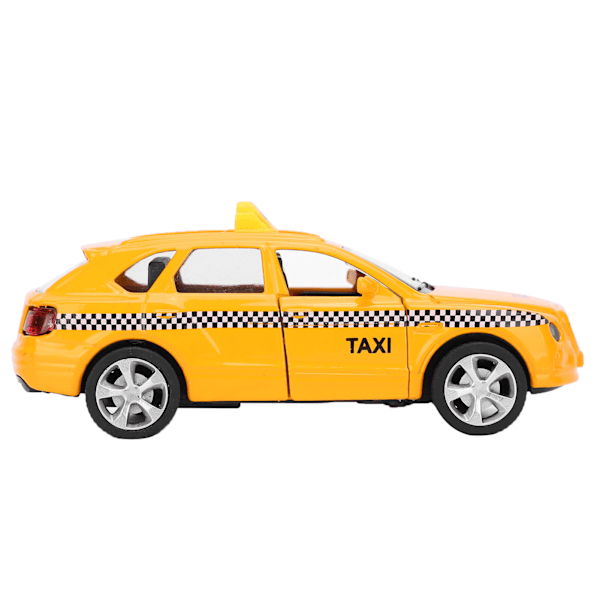 1:32 Legetøjsbil Legering Taxi Model Simulering Lyd Lys Kabine Model Træk Tilbage Børnegaver#2