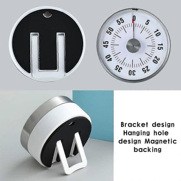 Magnetisk køkkentimer til børnemadlavning 60 minutter mekanisk visuel nedtælling