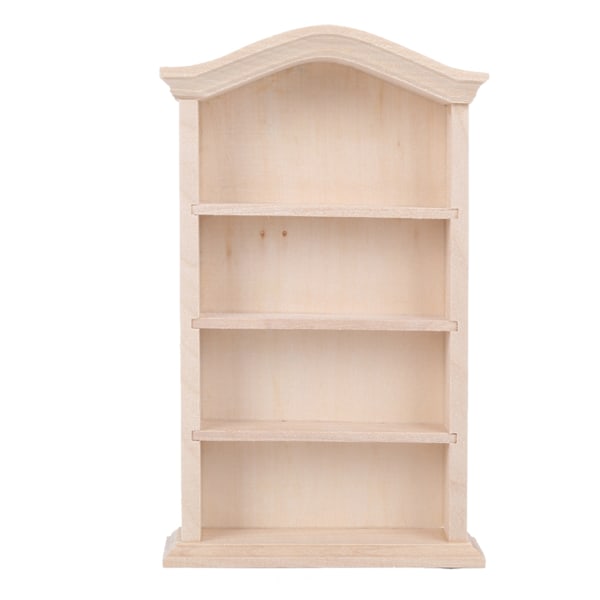 1:12 Dukkehustræbogreol Model til Dukker DIY Dukkehussmøbler Tilbehør Bogreol