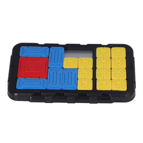 Kids Sliding Puzzle Board Utveckla logiskt tänkande utmaningar Handhållna pussel Leksak för barn Svart