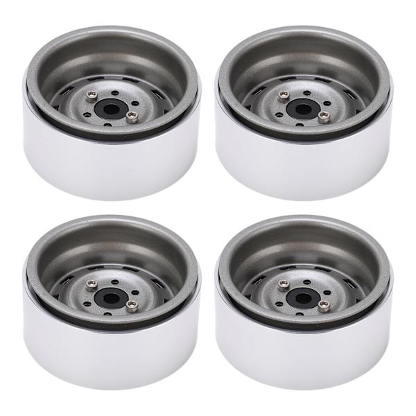 4st metall 1,9 tums hjulfälgar 10 fyrkantigt hål nav för AXIAL SCX10 1/10 RC klättring CartTitanium Färg