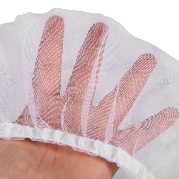 Stor storlek Ventilerad fågelbursskydd i nylon Shell Seed Catch-djurprodukter (vit)