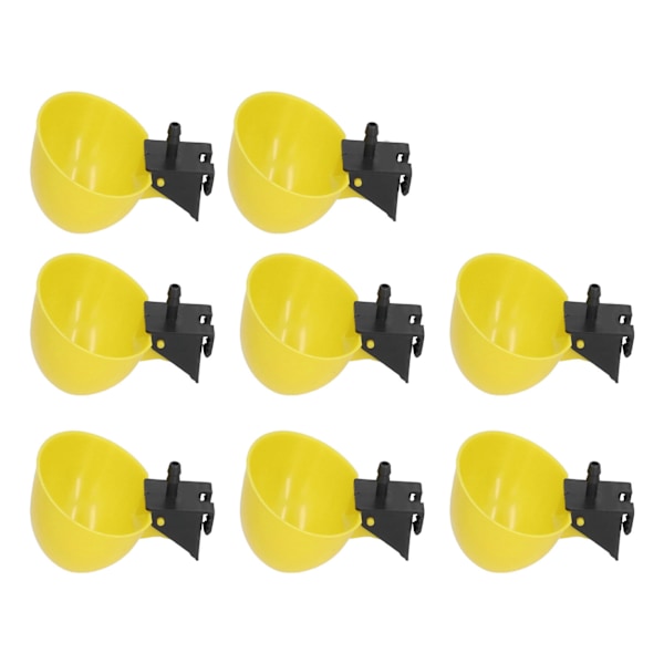 8 stk kyllingvannfôrer PP plast profesjonell anti-rust kylling drikkekopp for dyrehold 9,5 mm