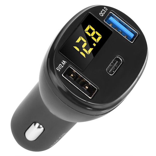 5V/2,4A QC3.0 Dobbel USB Hurtig Ladestasjon Billader Sigaretttenner Adapter Universal