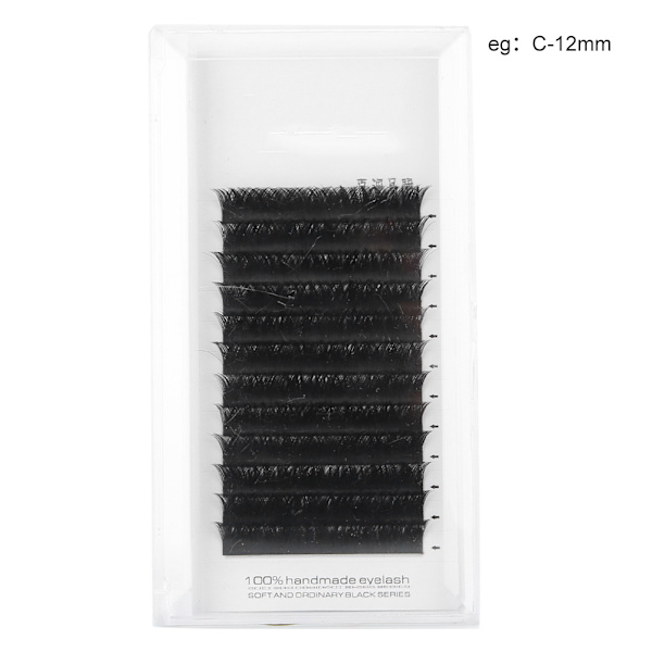 0,05 mm V-formade täta lösögonfransar Ögonfransförlängning ympning lösögonfransar (C-typ)(12 mm)