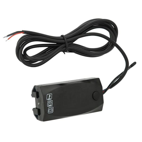 3-i-1 Motorcykel LED Voltmeter Termometer Elektronisk Ur IP67 Vandafvisende Måler 6V-30V