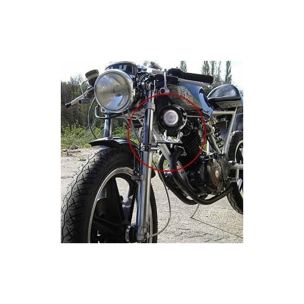 Sæt med 2 gaffelrørsklemmer til motorcykel, horisontal/vertikal installation, LED-stangmontering