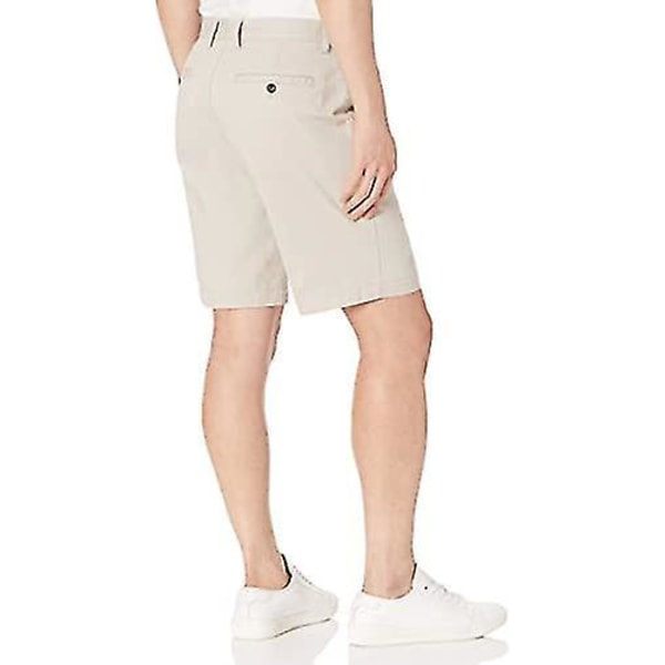 Khaki Blå Herre Chino Shorts Størrelse 36