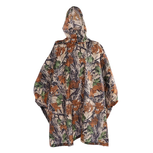 Vattentät poncho för utomhussporter, multifunktionell lättviktskamouflage-regnrock