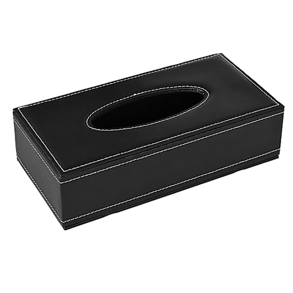 Tissue Box Cover Stor kapacitet Rektangel Läder Tissue Box Hållare Servettdispenser för hemkök Kontorsbil