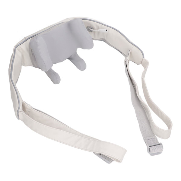 Nakke- og skuldermassagepute med varme 2 styrker Smart timing Genopladelig elektrisk nakkemassagepute Hvid