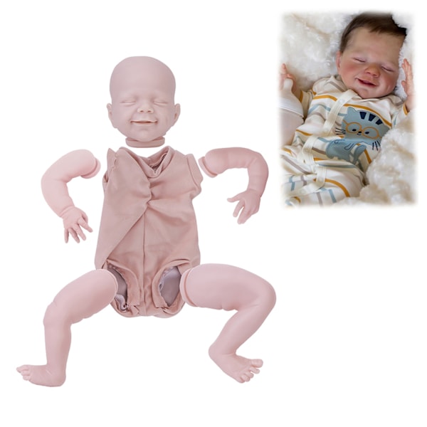 Silikon Reborn Doll Kit gör-det-själv spädbarnsform blank dockamodell med klädkropp 22 InchBlank
