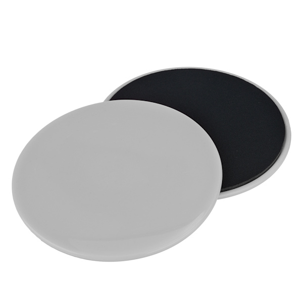 2 stk Træningsglideplader Fitness Core Slider Sport Helkrops Træning (grå)