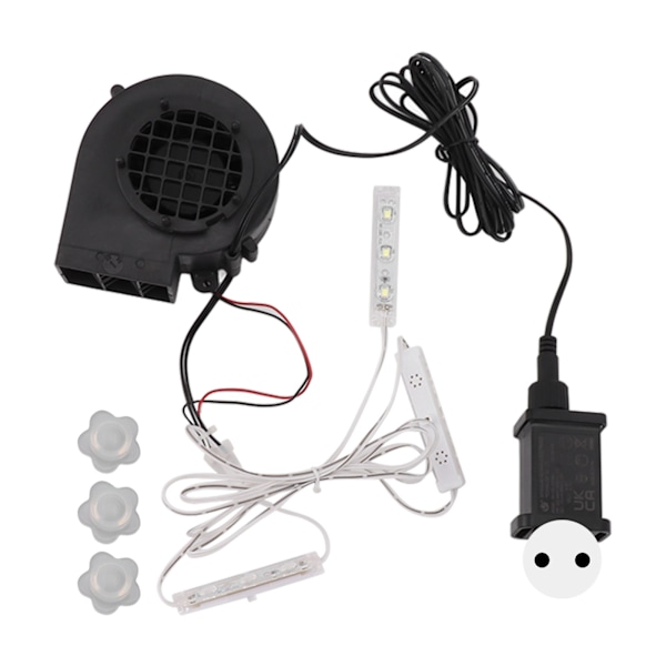 Oppblåsbar luftblåser Jul oppblåsbar blåsepumpe med 3 hvite LED-lys for feriedekorasjoner utendørs EU-kontakt 220‑240V