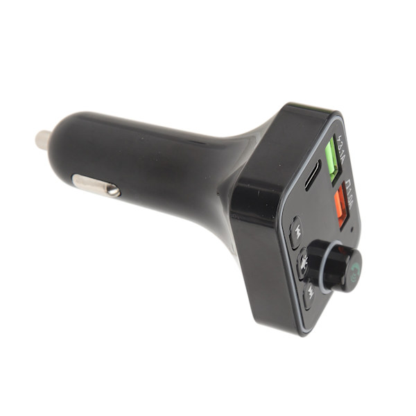 Bluetooth FM-lähetin PDF4 langaton auton sovitin kaksois-USB-latauksella MP3-soitin Handsfree-puhelut 7 värillinen taustavalo