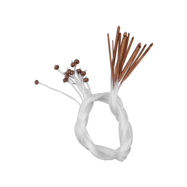 12 st Virknålar 1,2 Meter Tunisiska Karboniserade Tub Bambu Sticknålar Set för Mattvävning