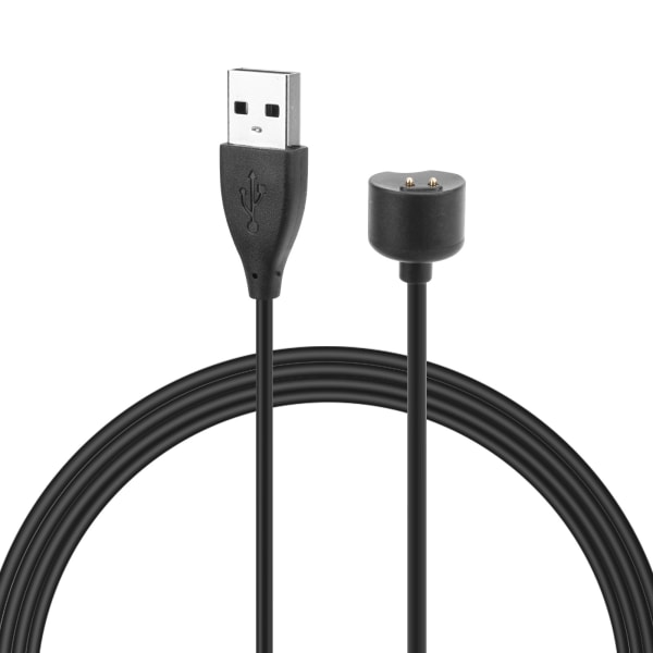 Magnetisk suge USB-lader Adapter Kabel Ladestasjon for Xiaomi Band 5 Sportsarmbånd Svart