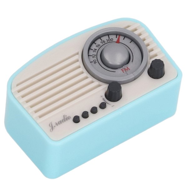 Nukkekoti Mini Radio Malli Vintage Sööt Dekoratiivne Realistlik Nukkekoti Radio Malli Mänguasja Lastele Taevasinine