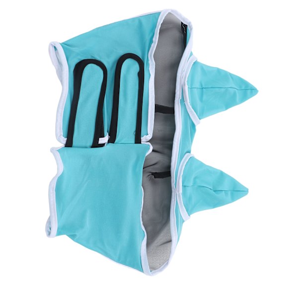 Heste Flugmaske Åndbar Behagelig Blød Fin Mesh Design Hest Ansigtsmaske Hestetilbehør med Ører Blå