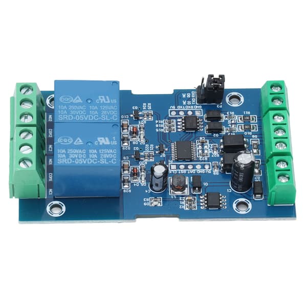 Relæmodul DC 7‑24V RS485/TTL Input Output med Anti Reverse Connection Protection To Relæmoduler