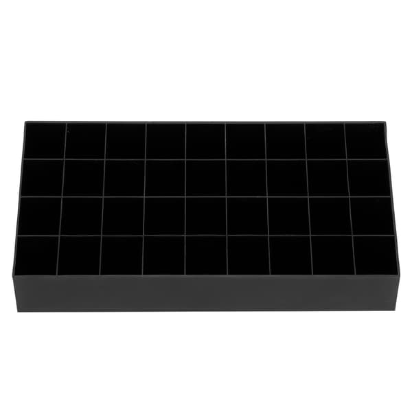 36 Gitre Makeup Organizer Opbevaringsboks Display Stand Kosmetisk Desktop Læbestiftholder Sort