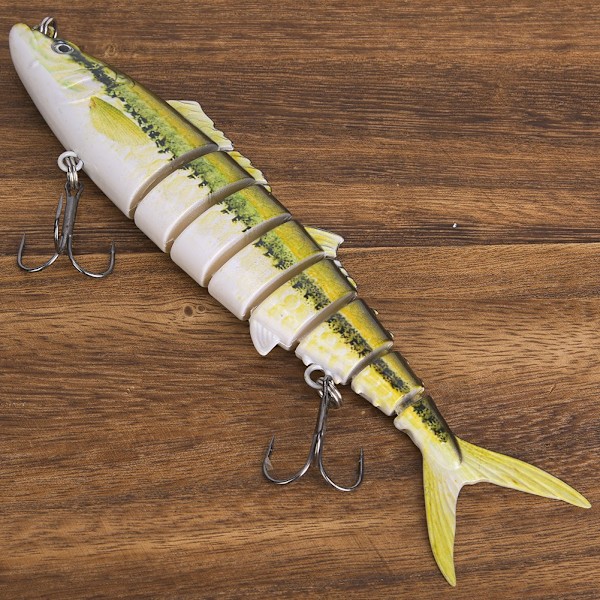 1 st Multi Sections artificiellt fiskedragbete Havsfiskeredskap Sjunkande wobbler med krok3#