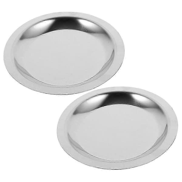 Flaskhållare i rostfritt stål, modernt bordsskydd, 2-pack Silver 11.50X11.50X1.00CM