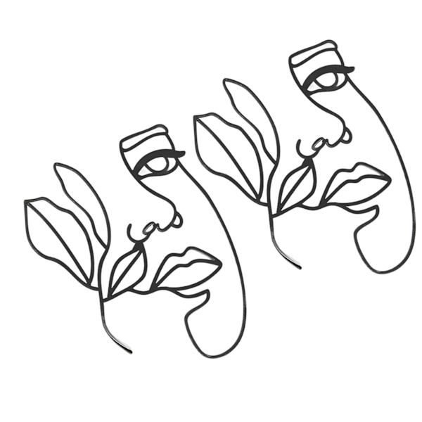 10 stk. Ansiktskakedekorasjoner Minimalistisk DIY Attraktive Ansiktslinjer Kaketopper for Dame til Temafester Bryllupsfester