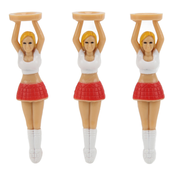 3st golfbollströjor Plast cheerleader flickor t-shirt golfbollar ställhållare för förarkursträning