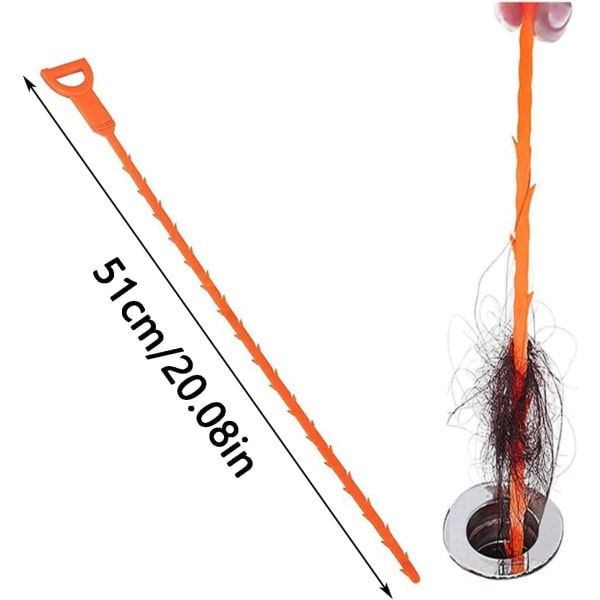 Renseverktøy for takrenner som tetter til hår (10 stykker oransje)