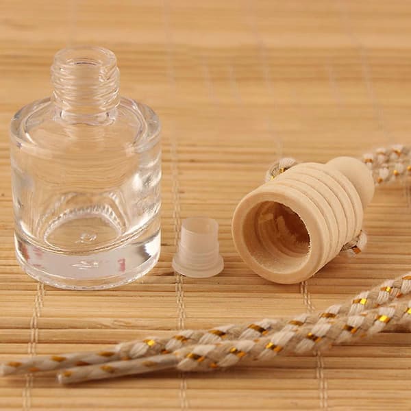 10 st bilhängande glasflaska tom parfym aromaterapi dispenser påfyllningsbar eterisk olja diffusor luftfräschare doft hänge ornament flaskor H