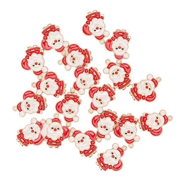 20 Styck Jul Hängen Legering Jultema Crafting Tillbehör för Halsband Armband Santa Claus