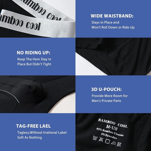 Bløde og åndbare boxershorts til mænd (4- eller 7-pak) sort Blå Grå Blå2 L sort Blå Grå Blå2 black Blue Gray Blue2 L