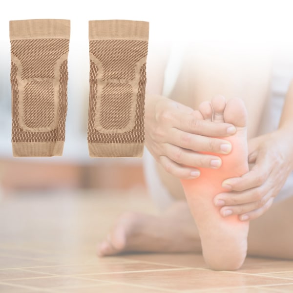 Udendørs Sport Lindre Smerter Hælstykke Ledbeskyttelse Elasticitet Kompressionsstrømper Fodstrømpe Ankelbeskyttelse Beskyttelsesudstyr Ankelbeskyttelse Hudfarvet S/M
